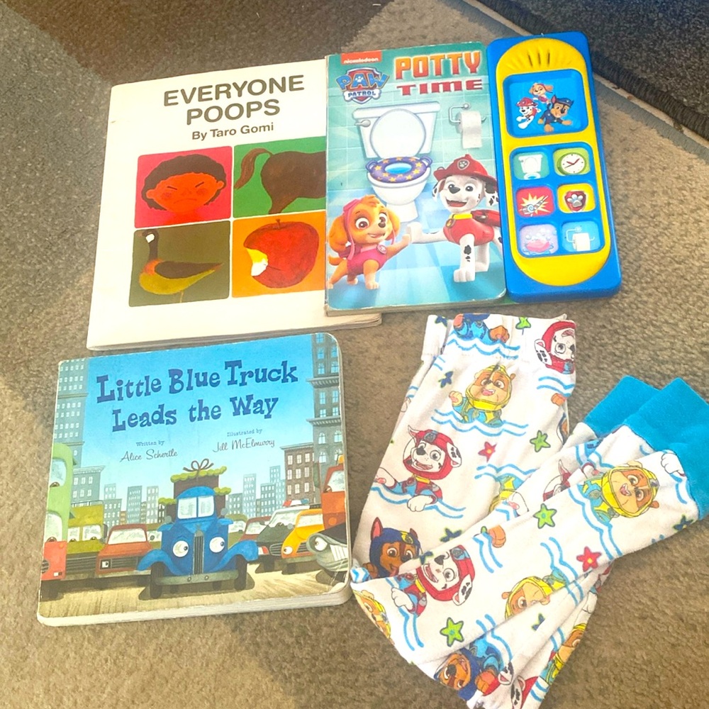 Paw patrol potty time and Everyone Poops Books bundle
